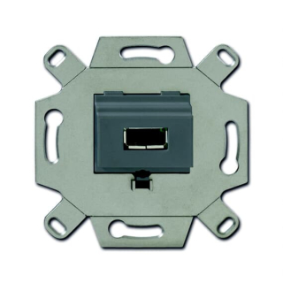 Busch-Jaeger 0261/13 USB-Anschlussdose mit Schraubklemmen und Zugentlastung