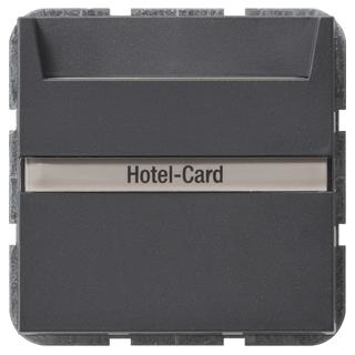 GIRA 014028 Hotel-Card-Taster Wechsler (bel.) Beschriftungsfeld System 55 Anthrazit