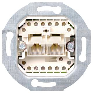 GIRA 019000 UAE/IAE-Anschlussdose 2 x 8-pol 8/8 Schraubklemmen Einsatz