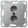 GIRA 040226 Stereolautsprecher-Steckdose System 55 Farbe Alu