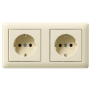 GIRA 079301 SCHUKO-Steckdose-Set 2f verdr. Standard 55...