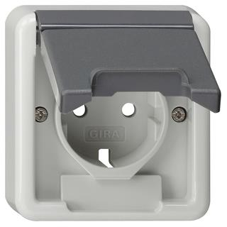 GIRA 092030 OT 20 x SCHUKO-Steckdose WG AP Grau