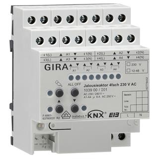 GIRA 103900 Jalousieaktor 4f AC 230 V Hand KNX REG