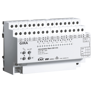 GIRA 216100 Jalousieaktor 8f AC 230 V Hand KNX REG