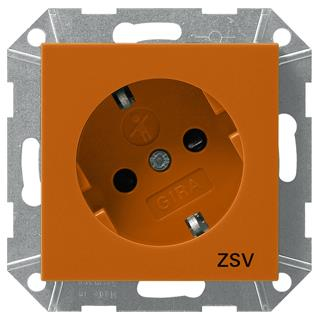 GIRA 275702 SCHUKO-Steckdose 30° + erh. Berührungsschutz ZSV System 55 Orange