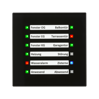 MDT SCN-GLED1S.01 KNX Glass LED Indicator, Black